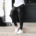 Vyri&scaron;kos mados solidžios džinsinės kelnės Distressed džinsai Ilgos kelnės Streetwear M