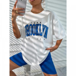 Moteri&scaron;ki mar&scaron;kinėliai 1898 m. Brooklyn York Later Print Tops Tee Juodi mar&scaron;kinėliai Moteri&scaron;ki vasaros mar&scaron;kinėliai 90-ųjų Grafinis mar&scaron;kinėliai Moteri&scaron;kas mielas mar&scaron;kinėliai S