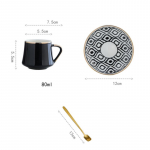 Arbatos puodelis 80 ml Keraminiai turki&scaron;ki espreso puodeliai su lėk&scaron;tėmis arbatos kavos puodelis virtuvės gėrimų namų dekoras