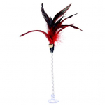 Juokingas naminių kačių plunksnų varpelis spyruoklinis siurbimo puodelis elastingas žaidžiantis interaktyvus žaislas