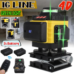 4D 360 16 linijų lazerinis nivelyras, savaime i&scaron;silyginantis lazerinis lygis, vertikalus horizontalus kryžminis žalių linijų lazerinis niveliavimo įrenginys su trikoju