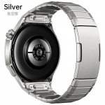 Originalus &bdquo;No Gaps&ldquo; prabangus titano dirželis skirtas &bdquo;Huawei Watch GT 5 Pro&ldquo; metalinė apyrankė, skirta &bdquo;Huawei Watch GT5 Pro&ldquo; specializuotam laikrodžio dirželiui For HUAWEI WATCH GT5 Pro sidabras