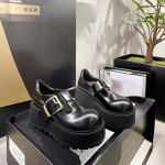 Moterų bateliai 2024 m. Ruduo Muffin Storas padas Madingi Vienos juostelės Sagtis Briti&scaron;ko stiliaus Mary Jane Viengubos basutės Moteri&scaron;ki 35 juoda