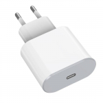 Greitas 20W tinklo įkroviklis - Phonillico - Airpods 4/Pro 2/Pro/3/2/Max - USB-C - 2 metrai - Baltas balta