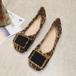 Pavasario Vasaros Leopardo Batai Moterims Balerinos Eleganti&scaron;ki Moteri&scaron;ki Vienviečiai Modernūs Batai Mink&scaron;ti Dideli Dydžiai 41 D080 4.5 ruda