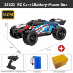 Naujas 4WD Rc Car 2,4 GHz Rc Car visureigis didelės spartos automobilis Monster Truck 45 km/h 1:18 Visureigio sunkvežimio žaislas Vaikų gimtadienio dovana 18322