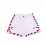 Li Ning CBA serijos krep&scaron;inio &scaron;ortai tiesiomis kle&scaron;nėmis su krep&scaron;inio logotipu vyrams &scaron;ortai Balti AAPT837-1 S