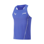 Li Ning Drakono Žvirblio Odai draugi&scaron;kas Kvėpuojantis Paprastas Slim Fit Be rankovių Lenktynių varžybų vir&scaron;utinė dalis liemenė Vyri&scaron;ki vir&scaron;utiniai drabužiai Ry&scaron;kiai mėlyna AAYV123-6 XL