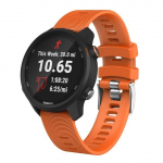 Spalvinga 20 mm laikrodžio apyrankės apyrankė skirta Garmin Forerunner 245 245M 645 Music vivomove 3 HR Sport silikoninė i&scaron;maniojo laikrodžio apyrankė Forerunner 245 oranžinė