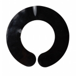 Silikoninis kaklo apsauginis seilinukas: Vandeniui atspari kirpimo ir dažymo skraistė, silikoninis padėkliukas nuo plaukų kritimo kirpykloms juoda