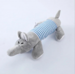 Mielas naminis gyvūnas &scaron;uo katė pliu&scaron;inis čirpiantis garsas &scaron;unų žaislai juokingas flisas patvarumas kramtomasis molarinis žaislas tinka visiems naminiams gyvūnams dramblys antis kiaulė mėlyna