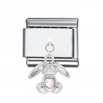 Meilės &Scaron;irdelė Kryžius Drugelis Itali&scaron;kos Grandys Pakabukai Nerūdijantis Plienas 9Mm Apyrankės Karoliukas Pakabukas Pasidaryk Pats Juvelyrikos Gamyba Madinga Dovana as the picture