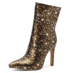 Prabangūs moteri&scaron;ki aulinukai Žieminiai batai Naujos 2024 m. tendencijos Auksiniai Sidabriniai Plono kulno Moteri&scaron;ki vakarėlių &scaron;okių batai Didelio dydžio avalynė 43 juoda