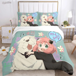 Mielas Spy x Family Animacinis Anime Antklodės Užvalkalas Juokingi Kawaii Patalynės Komplektai Mink&scaron;tas Antklodės Užvalkalas ir Pagalvės Užvalkalai Viengulis/Dvigulis/Karalienės Dydis/Karali&scaron;kas Dydis EU Single 135x200cm