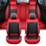 Suzuki Everyday Van DA17V Everyday Wagon DA17W Automobilio sėdynių užvalkalas, Odinė medžiaga, 5 sėdynės, One Size raudona