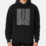 Vyri&scaron;ki Premium Medvilniniai Harajuku Hoodies Unknown Pleasures Spausdinimas Juokingas Stilius Apvalus Kaklas Laisvalaikio Megztinis S juoda