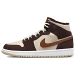 Air Jordan 1 Mid SE Cream Dark Chocolate Moteri&scaron;ki kedai Oatmeal DO6699-200 35.5 beige
