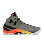 Under Armour Curry 2 Retro Iron Sharpens Iron 2022 Unisex Kedai Pilki Plieniniai I&scaron;blukę Saulėje 3026052-100 40.5