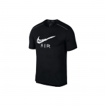 Nike trumpomis rankovėmis su logotipu sportiniai mar&scaron;kinėliai vyrams Juodi AQ6848-010 M