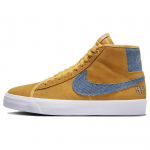 Grant Taylor x Nike Zoom Blazer Mid Pro GT SB Universitetinė Auksinė Džinsinė Unisex Sportbačiai Žaidimo Karali&scaron;ka Balta Juoda FD0269-700 41