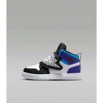 Air Jordan Sky Jordan 1 PS Aqua Vaikams Sportbačiai Balti Juodi Ry&scaron;kiai Violetiniai BQ7197-154 35