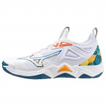 Mizuno Wave Momentum 3 Balti Maroko Mėlyni Unisex Sportbačiai Carrot-Curl V1GA231256 45