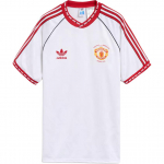Adidas Originalus Manchester United Logotipas Sportinis Puloveris Trumpomis Rankovėmis Futbolo Mar&scaron;kinėliai Vyrams vir&scaron;ūnės Balti JF0376 L