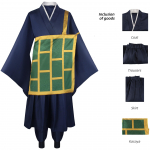 Anime Jujutsu Kaisen Cosplay Kostiumai Geto Suguru Mokyklinės Uniformos Paltas Kelnės Sijonas Kasaya Kimono Juodi Mėlyni Kostiumai Moterims Vyrams L mėlyna