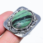 Ruby in Zoisite Handmade 925 Sterling Silver Jewelry Ring Size 6 v0K03