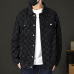 Rudens Auk&scaron;tos klasės Madingas Kortelės Retro &Scaron;achmatų Lenta Laisvo Kirpimo Didelio Dydžio &Scaron;varkas Džinsinis &Scaron;varkas Vyrams 3XL