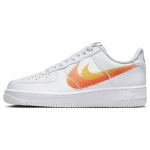 Nike Air Force 1 Low '07 Pur&scaron;kiamų dažų Swoosh Balti Saugiai oranžiniai sportbačiai FJ4228-100 36.5