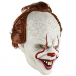 Pennywise Klouno Kaukė Stephen King'o IT Helovino Cosplay Pilna Kaukė Kostiumas