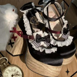 Mada Lolita Auk&scaron;takulniai Itin Auk&scaron;ta Vandeniui Atspari Platforma Mielos Mergaitės Oes Madingi Patogūs Loferiai 39