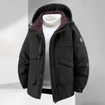 Didelio dydžio 5XL-11XL Madingas vyri&scaron;kas parkas Žieminis paltas Su gobtuvu Atsparus vandeniui Laisvas Storas &Scaron;iltas Dydžio vir&scaron;ija Vyri&scaron;ki &scaron;varkai 5XL juoda