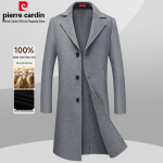 Pierre Cardin Vyri&scaron;kas dvipusis ilgas vilnos paltas, 100% merino vilna XL