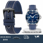 20mm 21mm 22mm 23mm 24mm Unisex Auk&scaron;tos kokybės Nailono gumos Apatinis dirželis Vandeniui atsparus Laikrodžio apyrankė bet kuriam laikrodžio prekės ženklui Vyri&scaron;ka apyrankė 24mm-Width