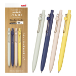 Mitsubishi Pencil Uniball ZENTO [Visų 2 dydžių 0,38 mm/0,5 mm] Vandens pagrindo tu&scaron;inukų rinkinys, 4 vnt., Standartinis 0.38mm