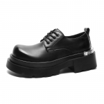 Prabangaus prekės ženklo vyri&scaron;ki lauko darbo batai dizainerio verslo laisvalaikio batai stora apačia briti&scaron;ko stiliaus oficialūs batai vyrams Suknelės batai 44 juoda