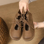 Madingi Artmu Originalūs Plok&scaron;čiapadžiai Batai Moterims Suvarstomi Tikros Odos Pavasario Vasaros Mink&scaron;ti Patogūs Prabangūs Eleganti&scaron;ki Batai Moterims Zapatos 35 chaki