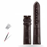 Klasikinis 19MM 20MM 21MM karvės odos laikrodžio dirželis Longines Masters Collection L3 L4 L2.628/L2.673 laikrodžiui su drugelio užsegimu 21mm