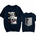 Japoni&scaron;ki anime Ataka prie&scaron; Titanus su spauda Vyri&scaron;ki mar&scaron;kinėliai Moteri&scaron;ki vasariniai medvilniniai trumpomis rankovėmis vir&scaron;utiniai drabužiai Laisvo stiliaus madingi mar&scaron;kinėliai XXXXXL