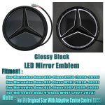LED Veidrodžio Juodas Rėmelis Sidabrinis Rėmelis Naujausias 3D Priekinės Grotelės Žvaigždės Logotipas Mercedes Benz GLC X253 GLE W167 GLS X167 V W447 Emblemui