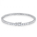 Gamyklinė kaina D VVS1 Moissanite teniso apyrankė 925 prabos sidabro vienos eilės klasika su GRA apyrankėmis moterims, vyrams, papuo&scaron;alai 3mm 17cm&Zircon without GRA white