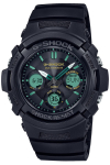 Casio Solar Žalsvai mėlynos ir rudos spalvos juodas G-Shock AWG-M100RC-1AJF vyri&scaron;kas radijo bangomis valdomas laikrodis, Serija,