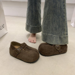 Stipriu padu, viduje pakylėtos Birkenstock, naujas ruduo, galima avėti du kartus, laisvalaikio, skrudintos duonos stiliaus viengubas batų dydis 39 gray
