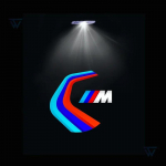2 vnt. LED automobilio durų pasitikimo &scaron;viesos HD lazerinis projektorius, skirtas Bmw M Performance M2 M3 M4 M5 M6 E46 E90 E60 F10 F30 E39 E36 F20 E87 2pcs black