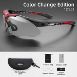 ROCKBROS Dviratininko Fotochrominiai Akiniai UV400 Apsauga Saulės Akiniai Lengvi Dviračių Akiniai Vyrams Moterims Lauko Sporto Akiniai Photochromic
