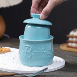 Butter Crock Keeper Easy to Clean for Counter Large Capacity Container Porcelain Hotels