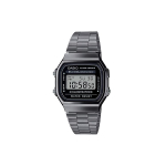 CASIO Vintage A168 A168WGG-1A Silver Strap black