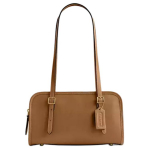 Coach Swing Zip 25 Madinga Klasikinė Vienspalvė Odinė Peties Rankinė Vidutinio Dydžio Moteri&scaron;ka peties rankinė Medaus Ruda CM565-B4T7J Basic Set (Bag+Dust Bag)